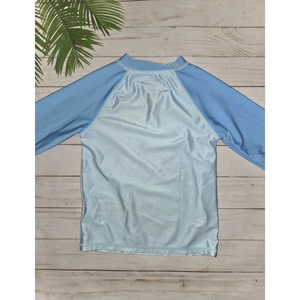 Pinkfong Baby Shark Swim Shirt, Summer, Beach, Fast Drying, Size 4T, Baby Blue - Picture 3 of 5